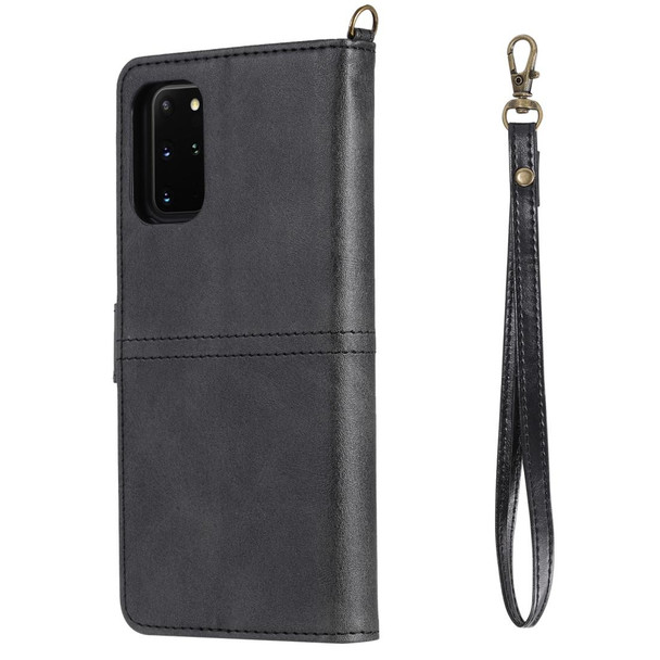 Galaxy S20 Plus Multifunctional Detachable Magnetic Horizontal Flip Leather Case with Card Slots & Holder & Wallet(Black)