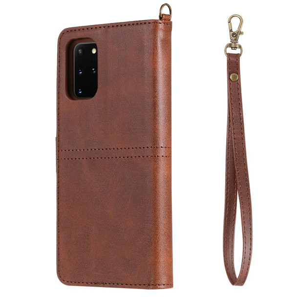 Galaxy S20 Plus Multifunctional Detachable Magnetic Horizontal Flip Leather Case with Card Slots & Holder & Wallet(Coffee)