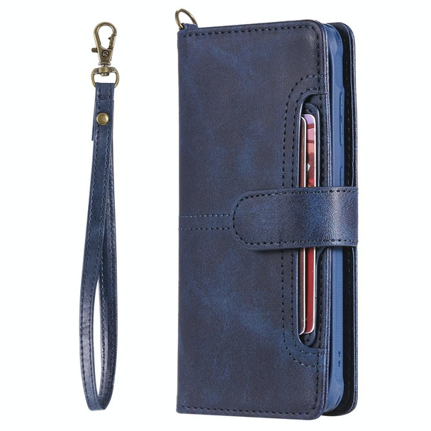 Galaxy S20 Multifunctional Detachable Magnetic Horizontal Flip Leather Case with Card Slots & Holder & Wallet(Blue)