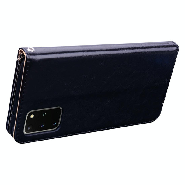 Galaxy S20 Plus Business Style Oil Wax Texture Horizontal Flip Leather Case, with Holder & Card Slots & Wallet(Black)