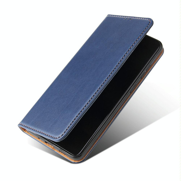 Galaxy S20+ Fierre Shann PU Genuine Leather Texture Horizontal Flip Leather Case with Holder & Card Slots & Wallet(Blue)