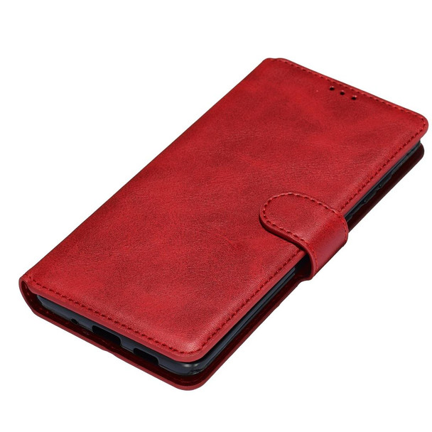 Galaxy S20+ Classic Calf Texture Magnetic Attraction Horizontal Flip Leather Case with Stand & Card Slots & Wallet Function(Red)