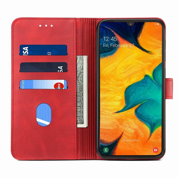 Galaxy A20e GUSSIM Business Style Horizontal Flip Leather Case with Holder & Card Slots & Wallet(Red)