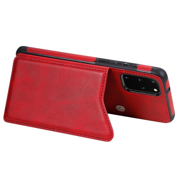 Galaxy S20 Plus Calf Texture Horizontal Flip Leather Case with Holder & Card Slots & Frame(Red)