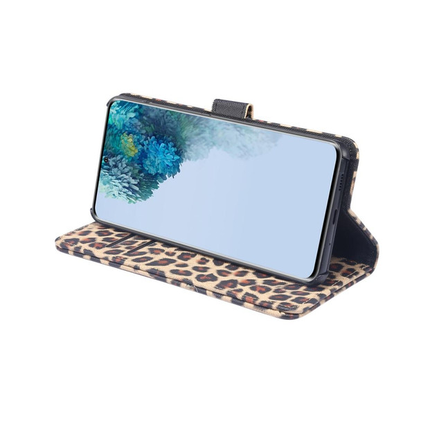 Galaxy S20 Ultra Leopard Pattern Horizontal Flip Leather Case with Holder & Card Slots(Yellow)