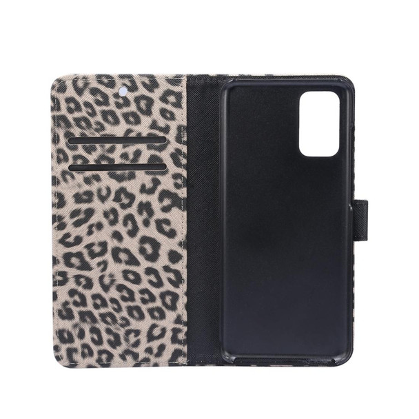 Galaxy S20+ Leopard Pattern Horizontal Flip Leather Case with Holder & Card Slots(Brown)