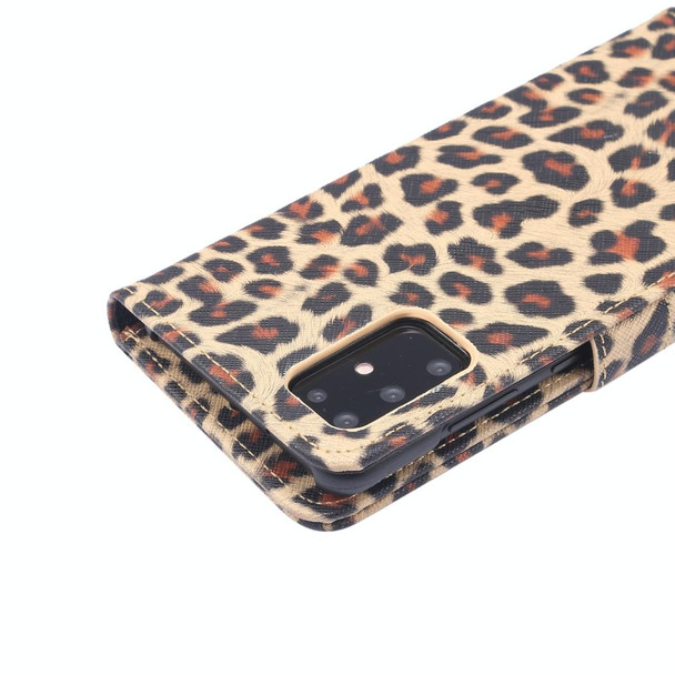 Galaxy S20+ Leopard Pattern Horizontal Flip Leather Case with Holder & Card Slots(Yellow)