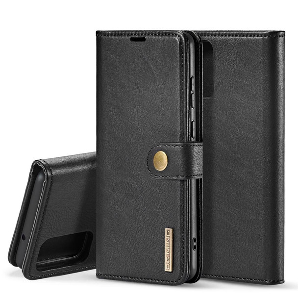 Galaxy S20+ DG.MING Crazy Horse Texture Flip Detachable Magnetic Leather Case with Holder & Card Slots & Wallet(Black)