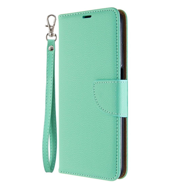 Galaxy A01 Litchi Texture Pure Color Horizontal Flip PU Leather Case with Holder & Card Slots & Wallet & Lanyard(Green)