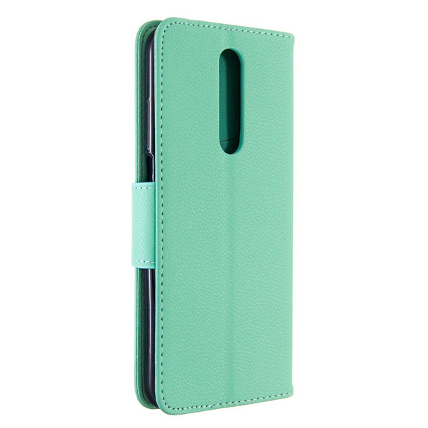 Galaxy A01 Litchi Texture Pure Color Horizontal Flip PU Leather Case with Holder & Card Slots & Wallet & Lanyard(Green)