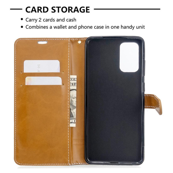 Galaxy S20+ Color Matching Denim Texture Horizontal Flip PU Leather Case with Holder & Card Slots & Wallet & Lanyard(Grey)