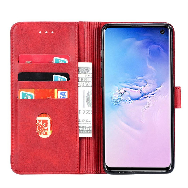 Galaxy S10 GUSSIM Business Style Horizontal Flip Leather Case with Holder & Card Slots & Wallet(Red)