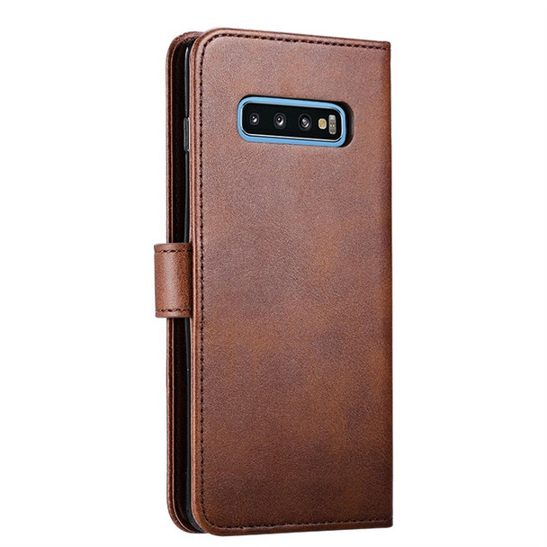Galaxy S10+ GUSSIM Business Style Horizontal Flip Leather Case with Holder & Card Slots & Wallet(Brown)