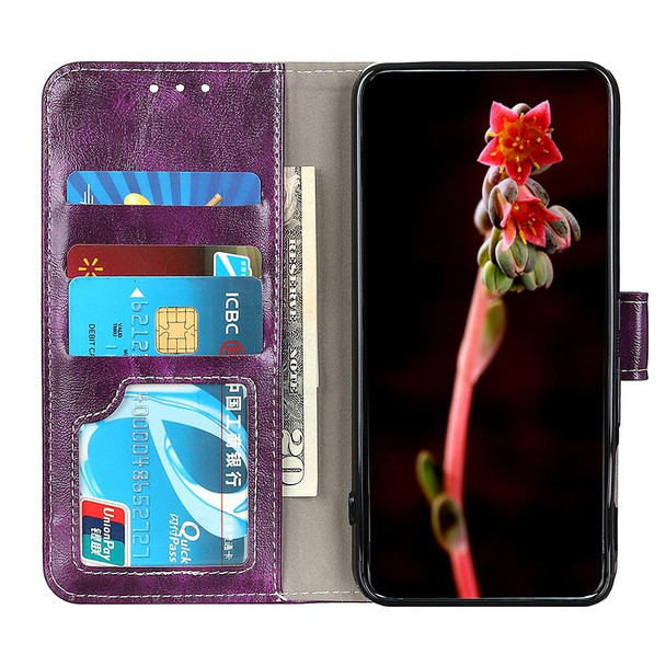 Galaxy Note10 Lite / A81 Retro Crazy Horse Texture Horizontal Flip Leather Case with Holder & Card Slots & Photo Frame & Wallet(Purple)