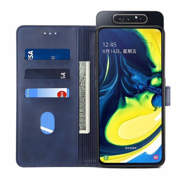 Galaxy A80 / A90 GUSSIM Business Style Horizontal Flip Leather Case with Holder & Card Slots & Wallet(Blue)