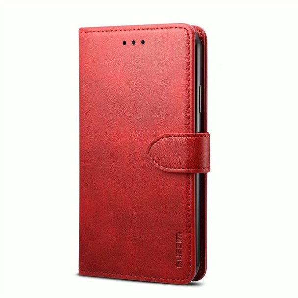 Galaxy A80 / A90 GUSSIM Business Style Horizontal Flip Leather Case with Holder & Card Slots & Wallet(Red)