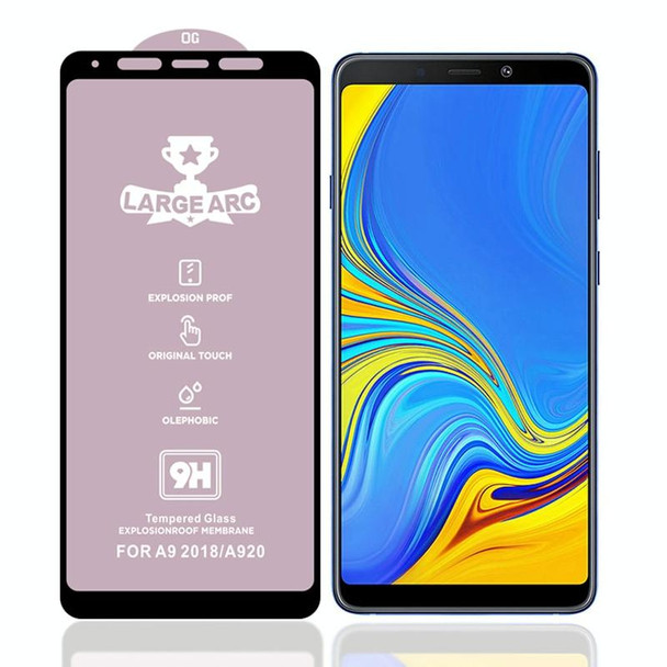 Galaxy A9 (2018) 9H HD Large Arc High Alumina Full Screen Tempered Glass Film