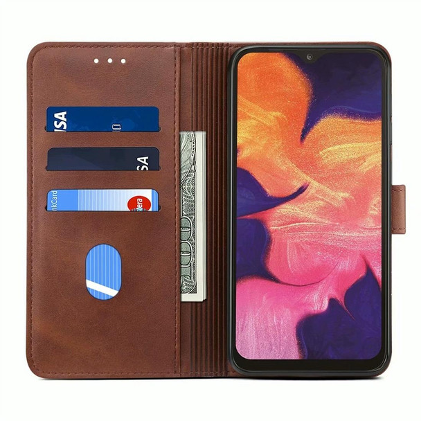 Galaxy A10 / M10 GUSSIM Business Style Horizontal Flip Leather Case with Holder & Card Slots & Wallet(Brown)