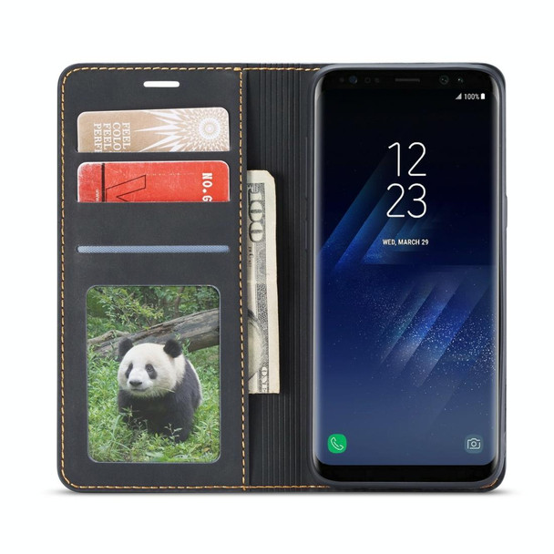 Galaxy S8 Forwenw Dream Series Oil Edge Strong Magnetism Horizontal Flip Leather Case with Holder & Card Slots & Wallet & Photo Frame(Black)