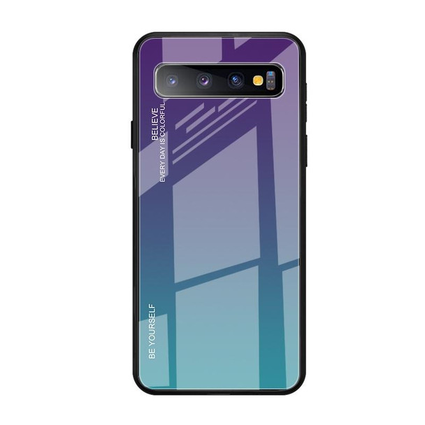 Galaxy S10 5G Gradient Color Glass Case(Purple)