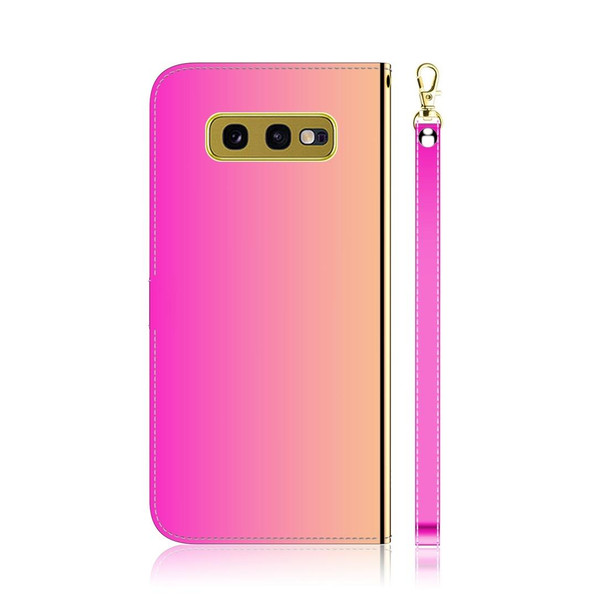 Galaxy S10e Imitated Mirror Surface Horizontal Flip Leather Case with Holder & Card Slots & Wallet & Lanyard(Gradient Color)