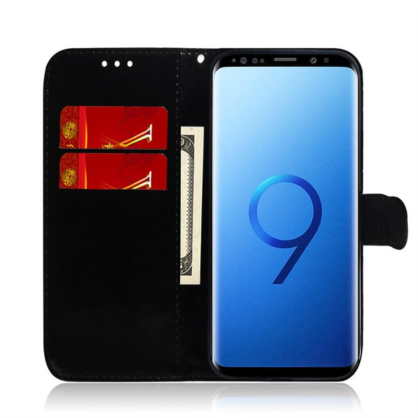 Galaxy S9+ Imitated Mirror Surface Horizontal Flip Leather Case with Holder & Card Slots & Wallet & Lanyard(Black)