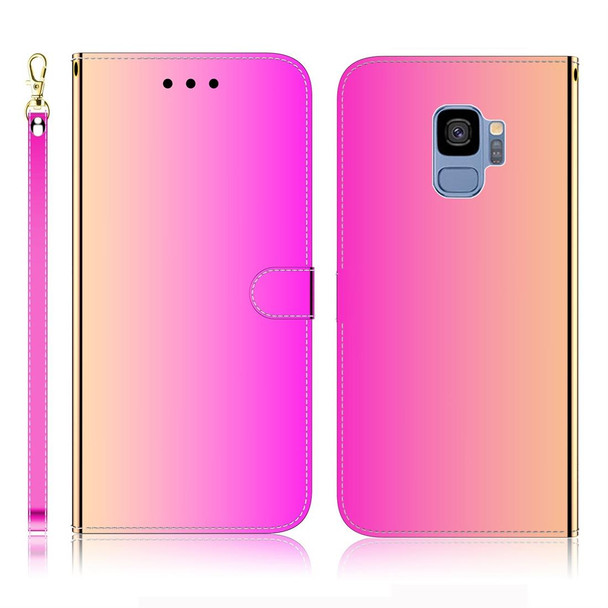 Galaxy S9 Imitated Mirror Surface Horizontal Flip Leather Case with Holder & Card Slots & Wallet & Lanyard(Gradient Color)