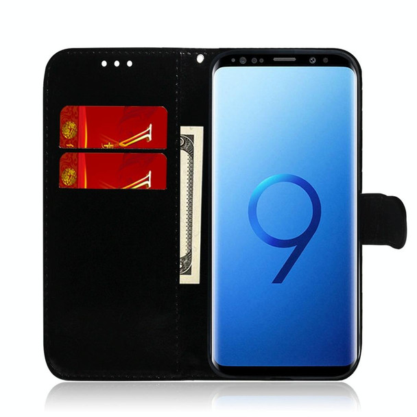 Galaxy S9 Imitated Mirror Surface Horizontal Flip Leather Case with Holder & Card Slots & Wallet & Lanyard(Black)