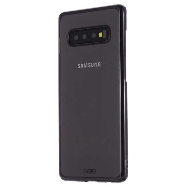 Galaxy S10+ GEBEI Shockproof Plating PC Protective Case(Black)