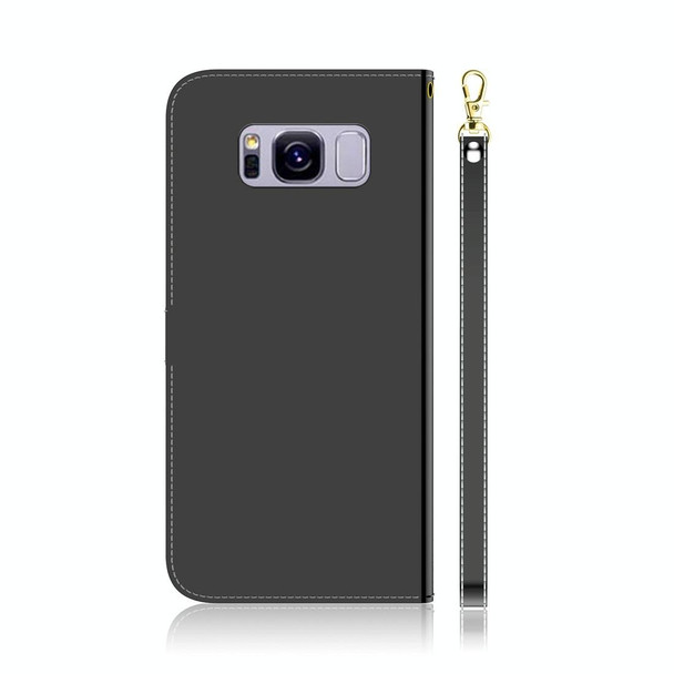 Galaxy S8 Imitated Mirror Surface Horizontal Flip Leather Case with Holder & Card Slots & Wallet & Lanyard(Black)