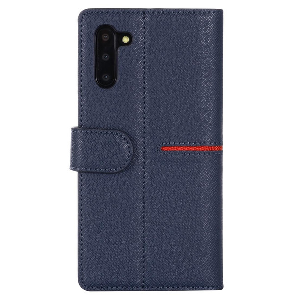 Galaxy Note 10 GEBEI Top-grain Leather Horizontal Flip Protective Case with Holder & Card Slots & Wallet & Photo Frame(Blue)