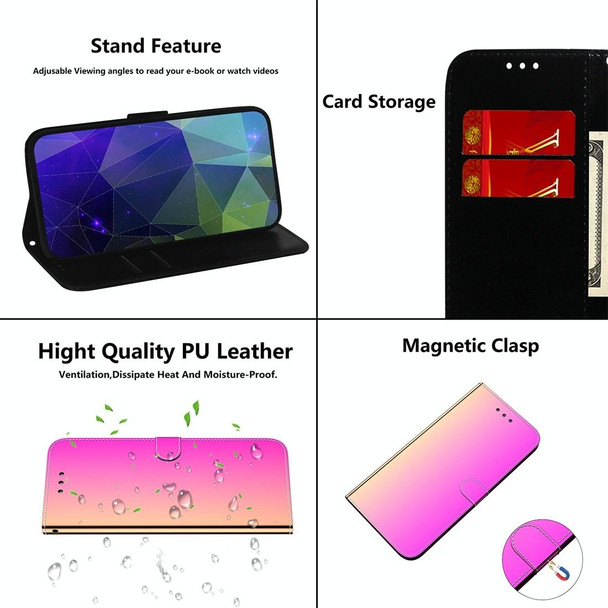 Galaxy S10+ Imitated Mirror Surface Horizontal Flip Leather Case with Holder & Card Slots & Wallet & Lanyard(Gradient Color)