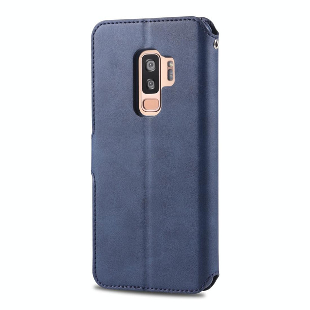 Galaxy S9 Plus AZNS Calf Texture Magnetic Horizontal Flip PU Leather Case with Holder & Card Slots & Photo Frame(Blue)