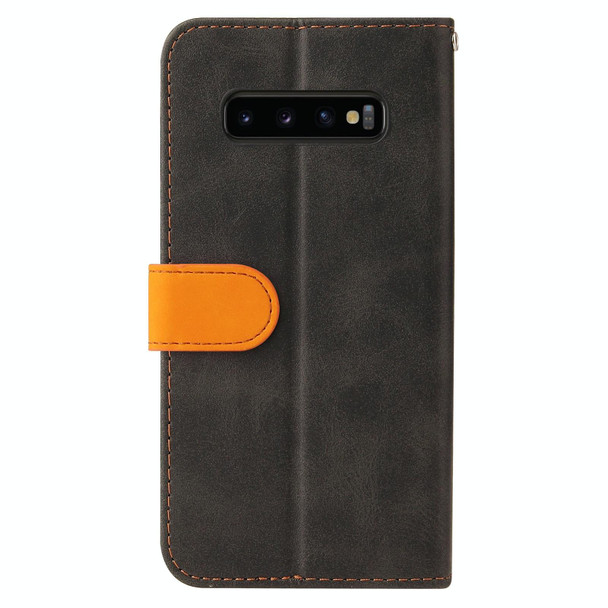 Samsung Galaxy S10 Business Stitching-Color Horizontal Flip PU Leather Case with Holder & Card Slots & Photo Frame(Orange)