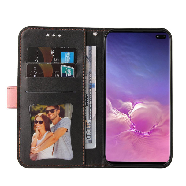 Samsung Galaxy S10e Business Stitching-Color Horizontal Flip PU Leather Case with Holder & Card Slots & Photo Frame(Pink)