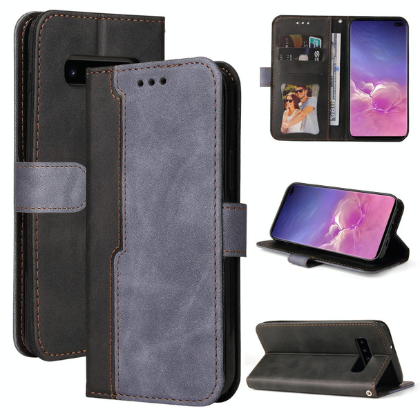 Samsung Galaxy S10e Business Stitching-Color Horizontal Flip PU Leather Case with Holder & Card Slots & Photo Frame(Grey)