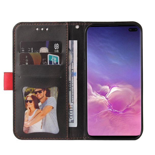 Samsung Galaxy S10e Business Stitching-Color Horizontal Flip PU Leather Case with Holder & Card Slots & Photo Frame(Red)