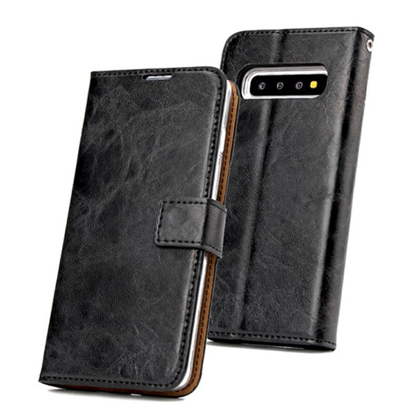 Samsung Galaxy S10 Crazy Horse Texture Detachable Magnetic Back Cover Horizontal Flip Leather Case with Holder & Card Slots & Photo Frame & Wallet(Black)