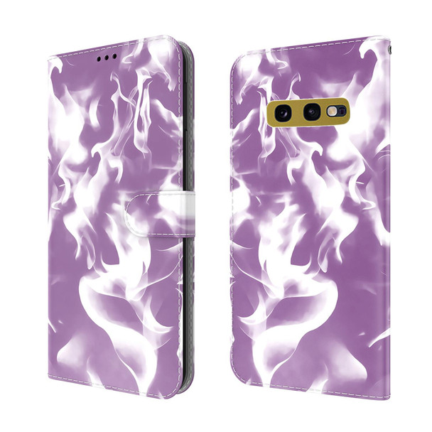 Samsung Galaxy S10e Cloud Fog Pattern Horizontal Flip Leather Case with Holder & Card Slot & Wallet(Purple)