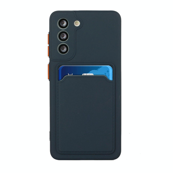 Samsung Galaxy S21+ 5G Card Slot Design Shockproof TPU Protective Case(Dark Blue)