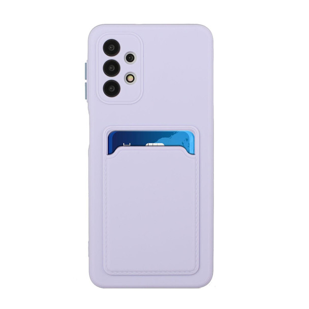 Samsung Galaxy A52 5G / 4G Card Slot Design Shockproof TPU Protective Case(Purple)