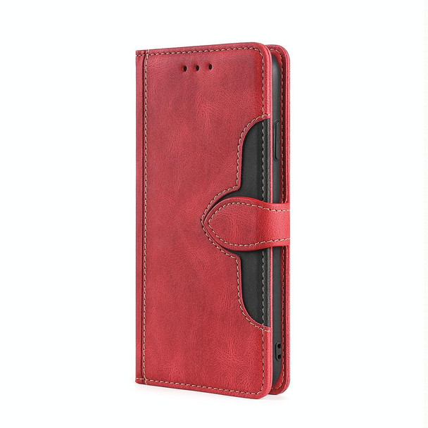 Samsung Galaxy A72 5G / 4G Stitching Skin Feel Magnetic Buckle Horizontal Flip PU Leather Case with Holder & Card Slots & Wallet(Red)