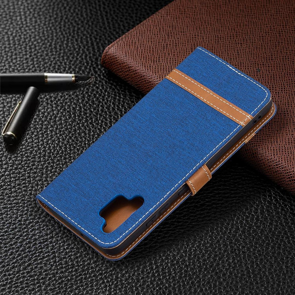 Samsung Galaxy A32 4G Color Matching Denim Texture Horizontal Flip Leather Case with Holder & Card Slots & Wallet & Lanyard(Royal Blue)