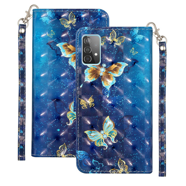 Samsung Galaxy A52 5G / 4G 3D Pattern Horizontal Flip PU Leather Case with Holder & Card Slots & Wallet(Rankine Butterfly)