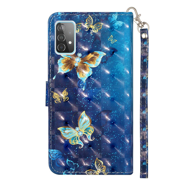 Samsung Galaxy A52 5G / 4G 3D Pattern Horizontal Flip PU Leather Case with Holder & Card Slots & Wallet(Rankine Butterfly)