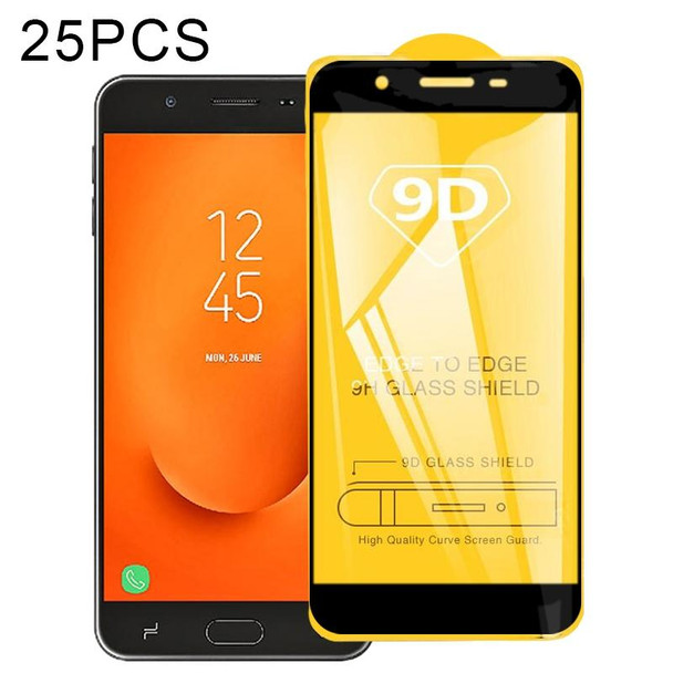 Samsung Galaxy J7 Prime 2 25 PCS 9D Full Glue Full Screen Tempered Glass Film