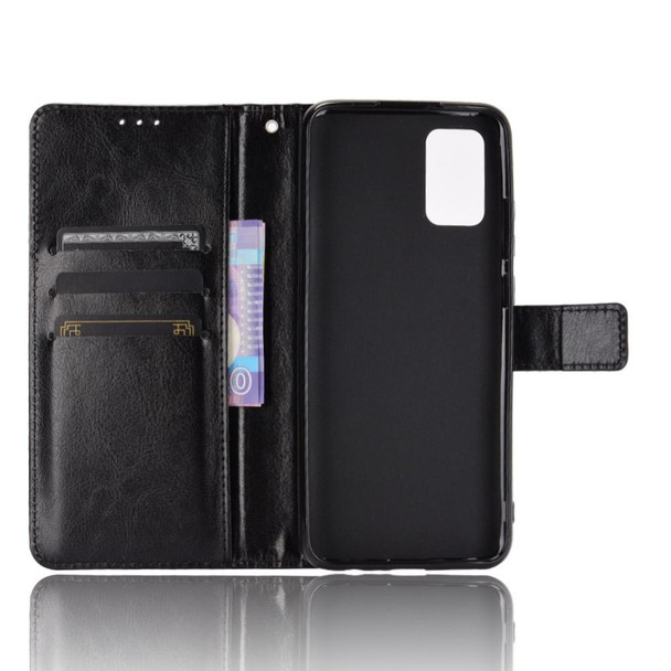 Samsung Galaxy A02s (Eurasian Version) Retro Crazy Horse Texture Horizontal Flip Leather Case with Holder & Card Slots & Photo Frame(Black)