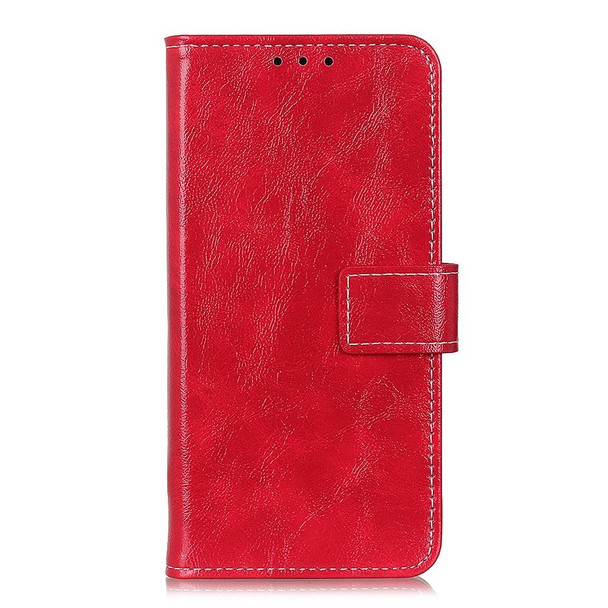 Samsung Galaxy A52 5G / 4G Retro Crazy Horse Texture Horizontal Flip Leather Case with Holder & Card Slots & Photo Frame & Wallet(Red)
