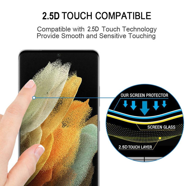 Samsung Galaxy S21 Ultra 5G 3D Curved Edge Full Screen Tempered Glass Film(Black)