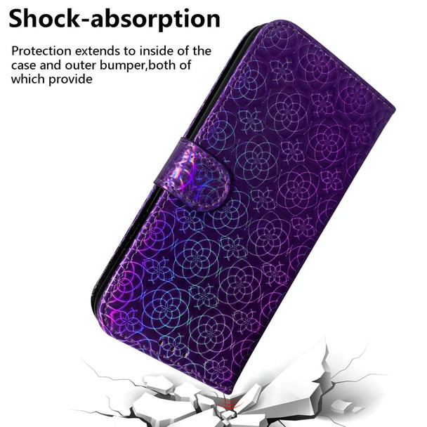 Galaxy S9 Plus Solid Color Colorful Magnetic Buckle Horizontal Flip PU Leather Case with Holder & Card Slots & Wallet & Lanyard(Purple)